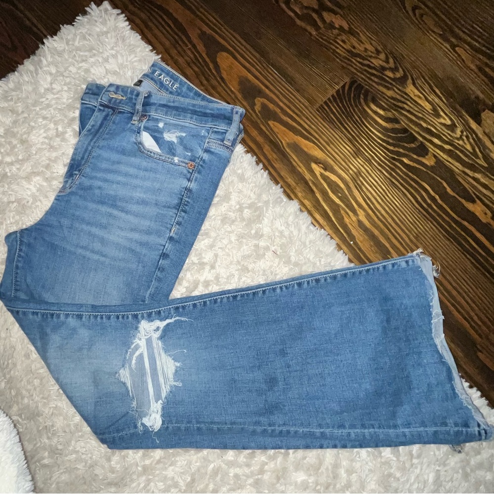 American Eagle high rise flare jeans.
